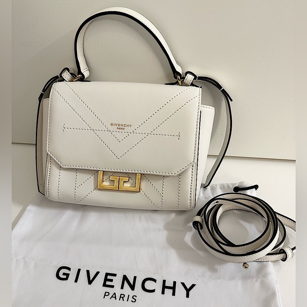 Givenchy Eden Mini Leather Crossbody - White - Picture 1 of 10